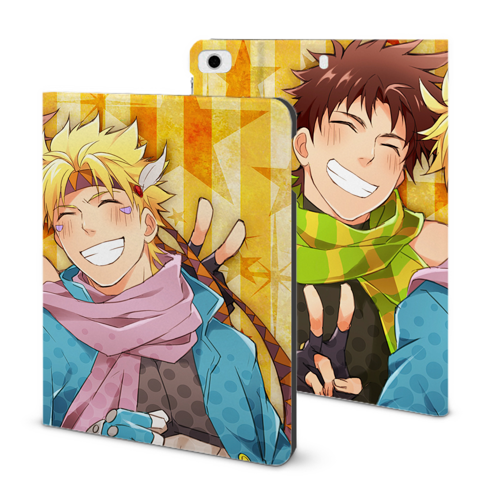 （画像用） ジョジョの奇妙な冒険 JoJo's Bizarre Adventure IPad ケース ブック型 PUレザー TPU 耐衝撃 軽量 薄型 ペン収納なし 全面保護 IPad 各モデル対応
